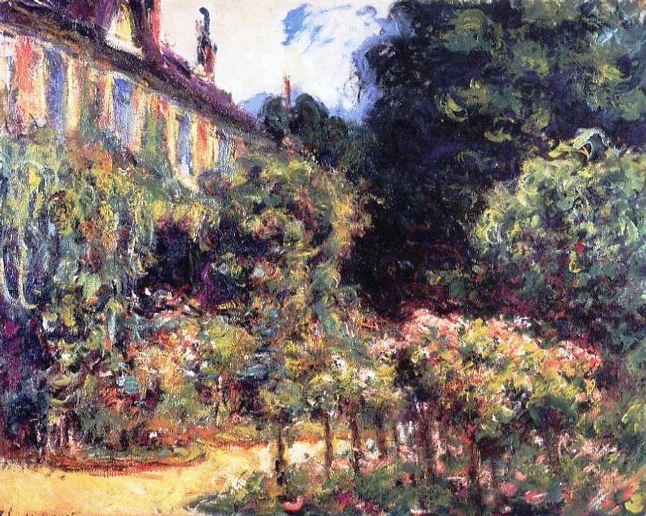 Giverny, huset fra haven, 1913 af Claude Monet
