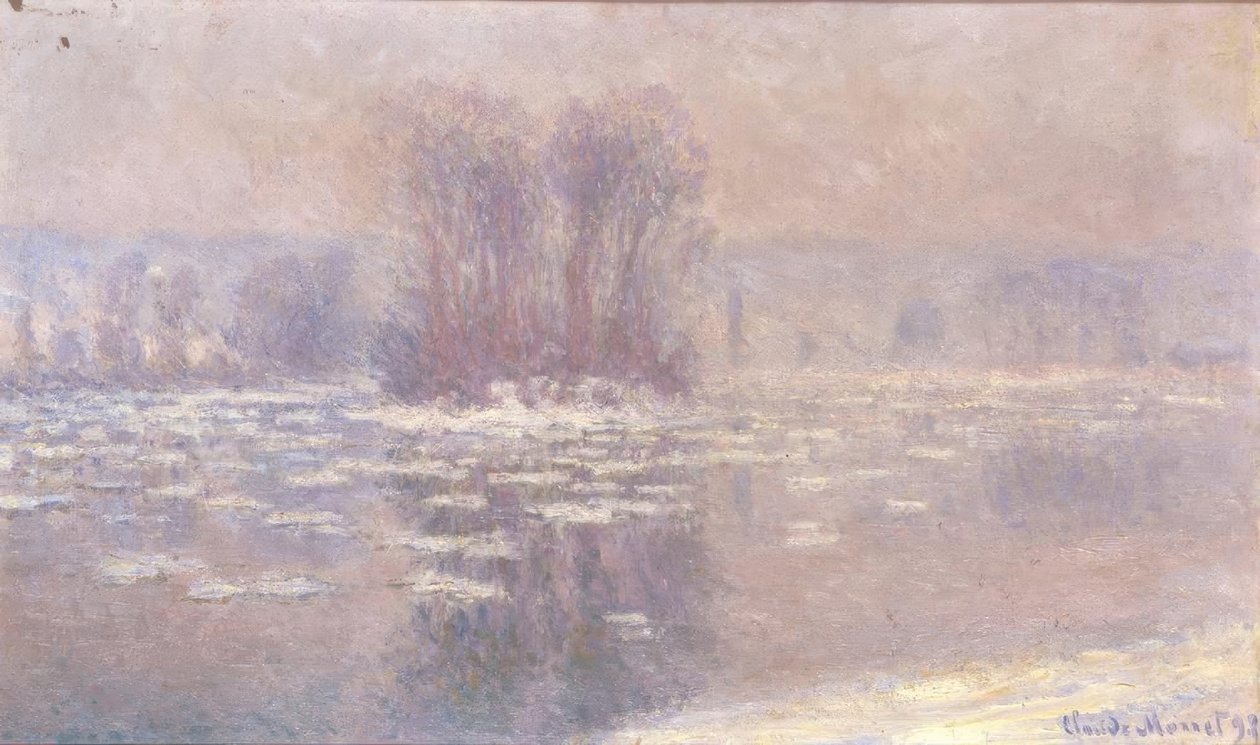 Isterninger ved Bennecourt af Claude Monet
