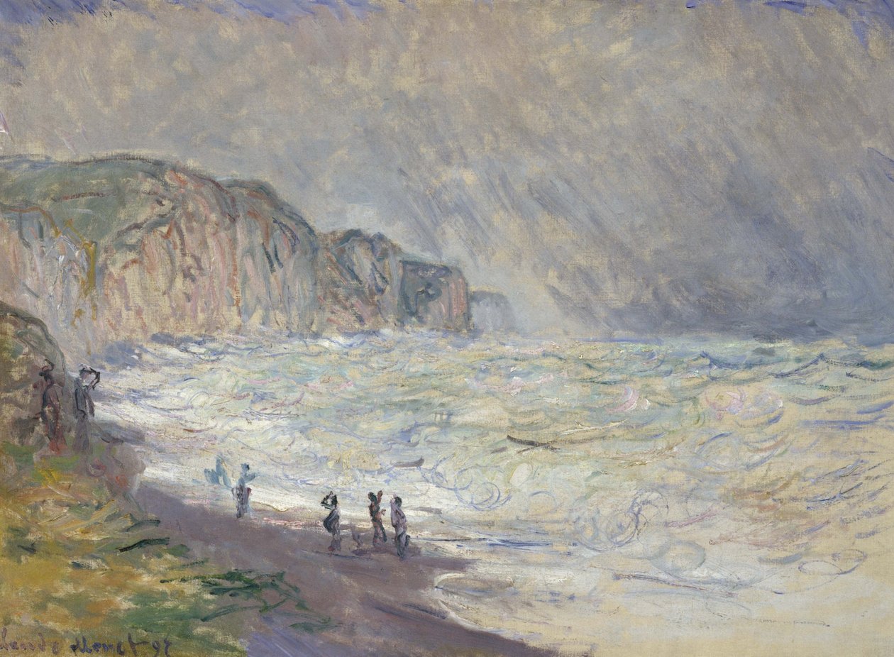 Heavy Sea ved Pourville af Claude Monet