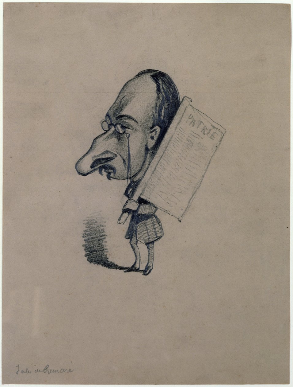 Jules de Premaray (1819-68) fra et fotografi af Nadar, ca. 1858 af Claude Monet