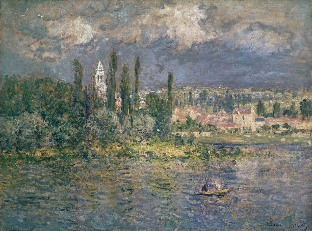 Landskab med tordenvejr, Vetheuil, 1880 af Claude Monet
