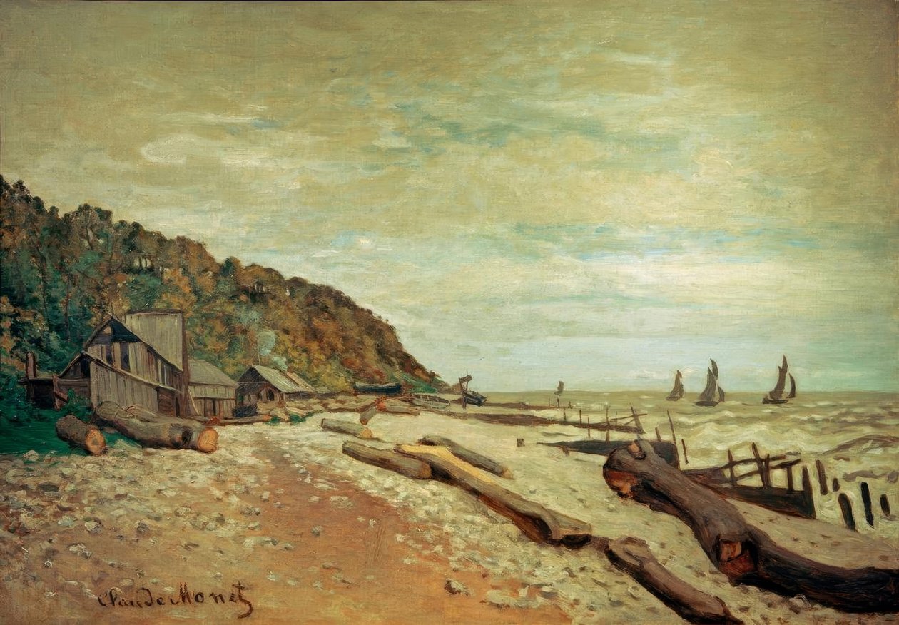 Det lille skibsværft, nær Honfleur af Claude Monet