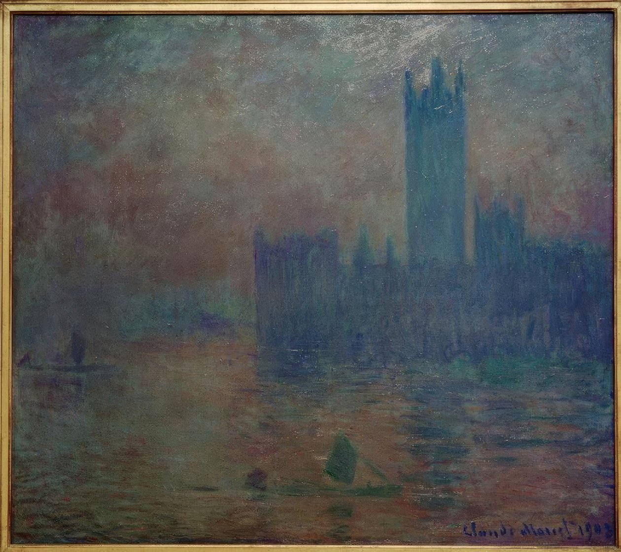 Parlamentet, tågeeffekt af Claude Monet