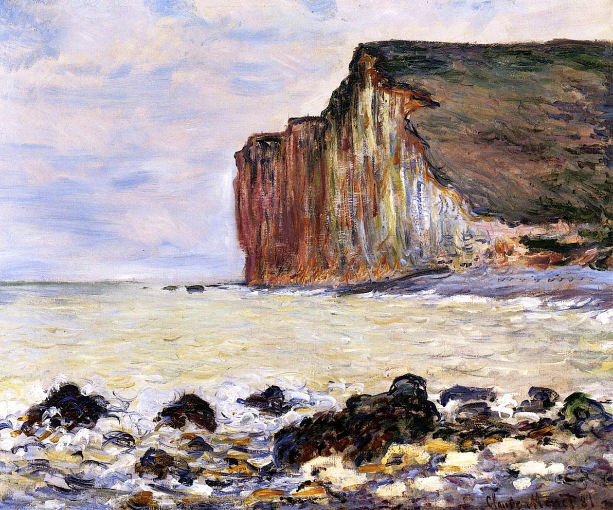 Les Petites Dalles, Pourville, 1881 af Claude Monet