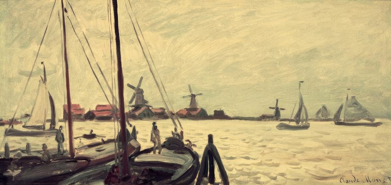 Bredden af ​​Zaan af Claude Monet