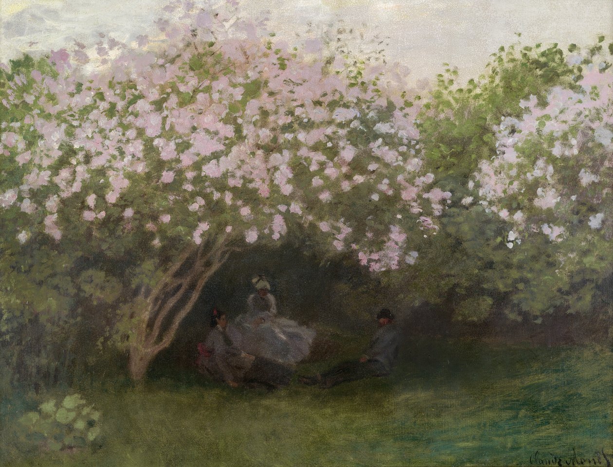 Syrener, gråt vejr, 1872 af Claude Monet