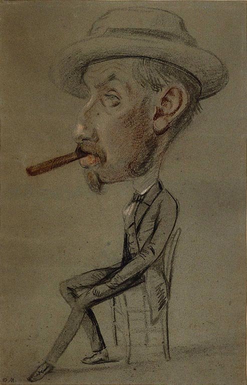 Mand med en stor cigar af Claude Monet
