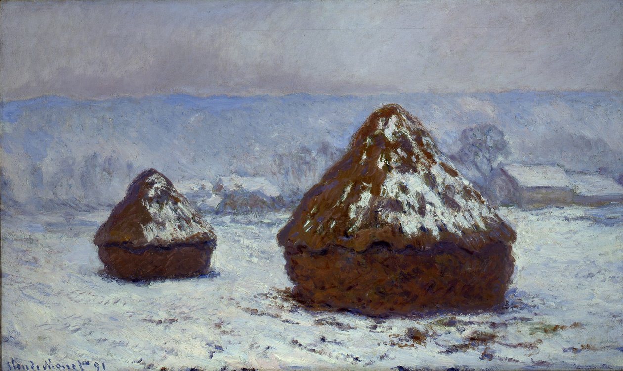 Møllesten, sneeffekt, 1891 af Claude Monet