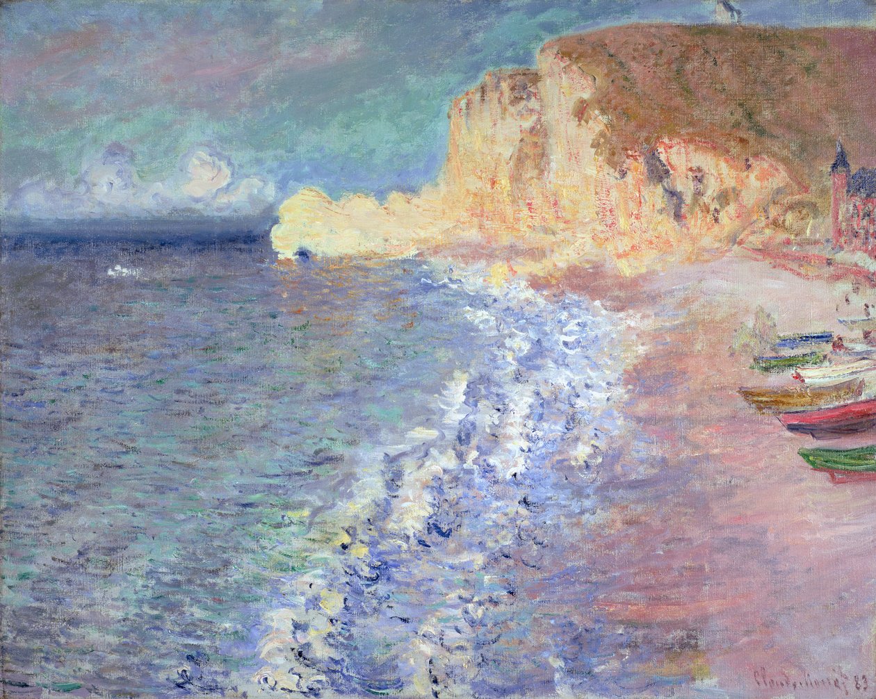 Morgen ved Etretat, 1883 af Claude Monet