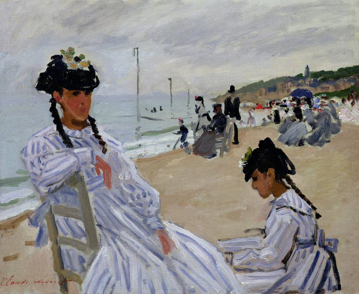 På stranden i Trouville, 1870-71 af Claude Monet