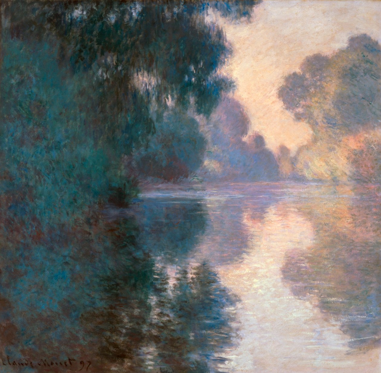 Popler ved floden Epte af Claude Monet