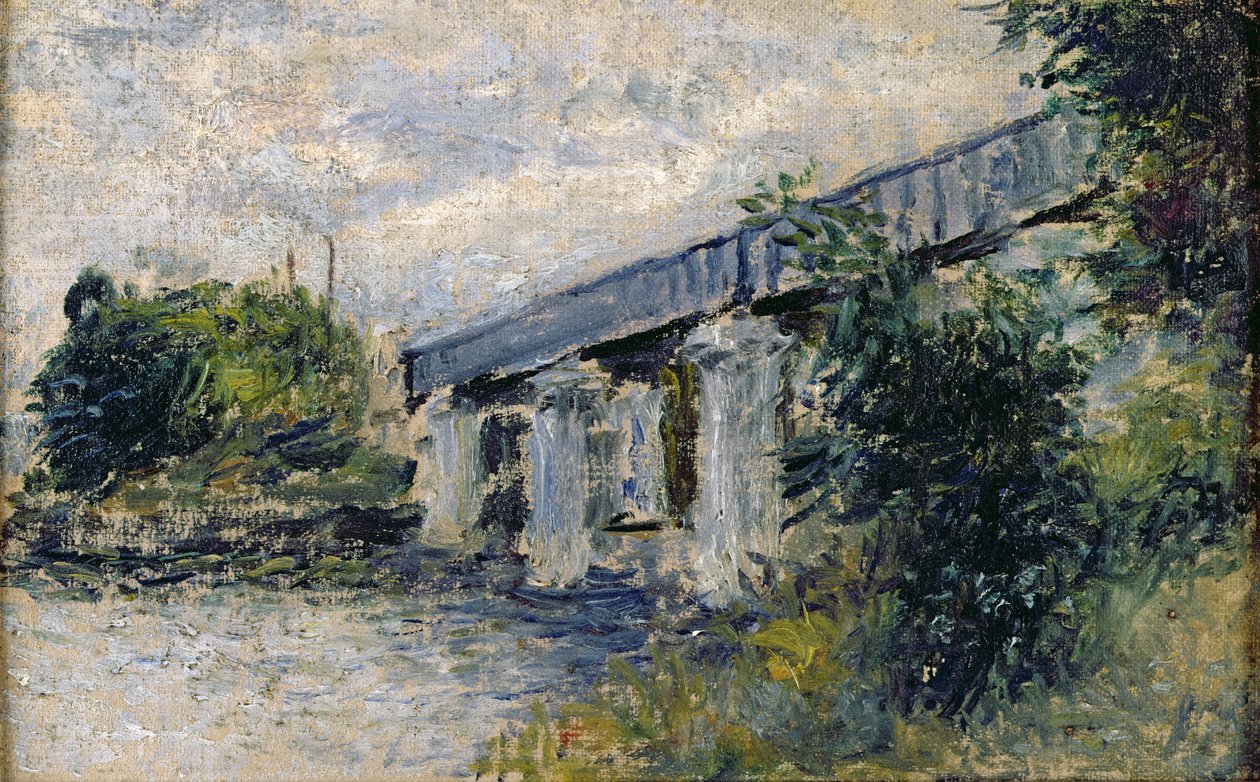 Jernbanebroen ved Argenteuil, 1874 af Claude Monet