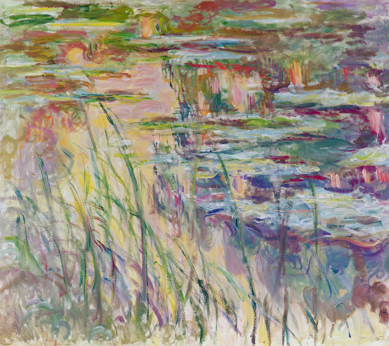 Refleksioner over vandet, 1917 af Claude Monet