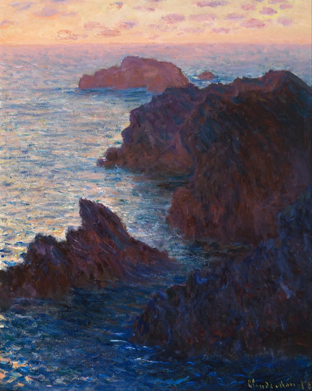 Klipper ved Belle-ile, Port-Domois af Claude Monet