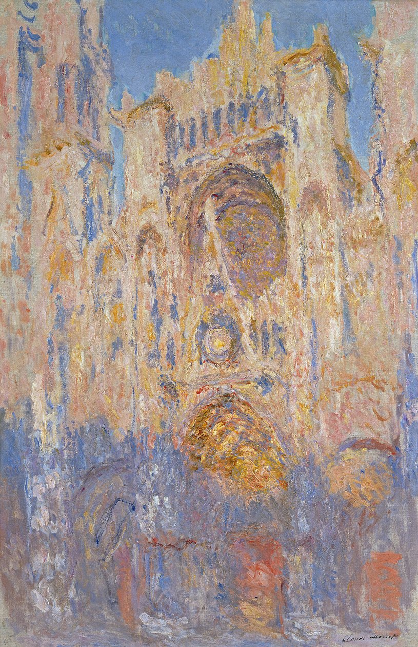 Rouen-katedralen, effekter af sollys, solnedgang af Claude Monet
