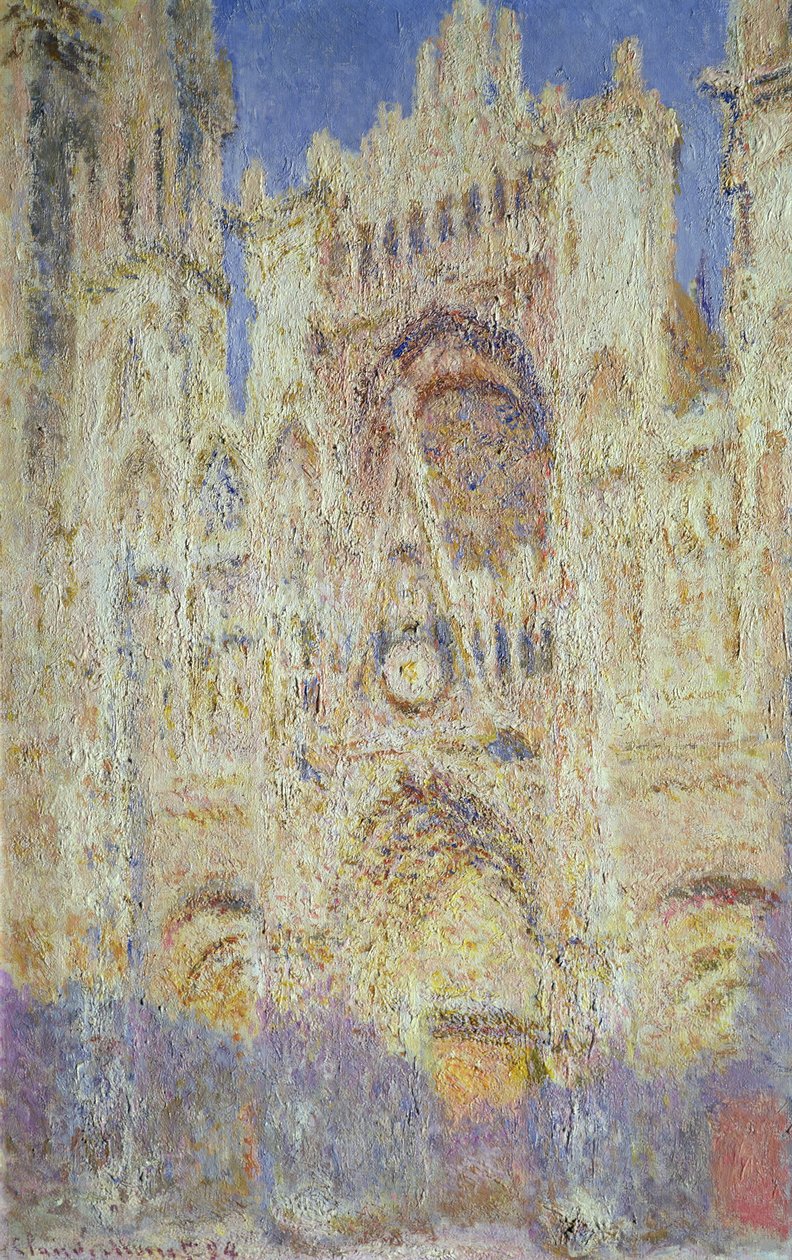 Rouen-katedralen ved solnedgang, 1894 af Claude Monet
