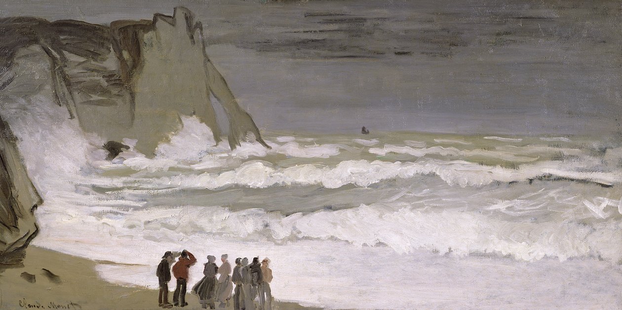 Ujævnt hav ved Etretat, 1868-69 af Claude Monet