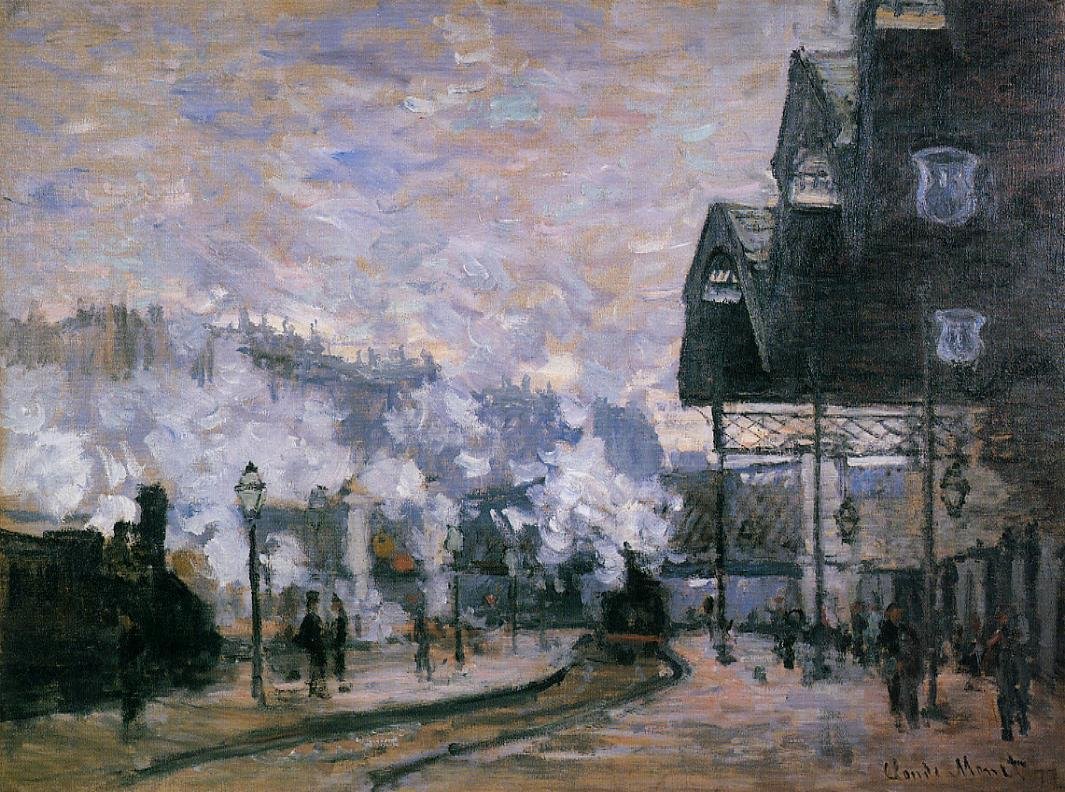 Saint-Lazare Station, vareregionen i den vestlige region af Claude Monet