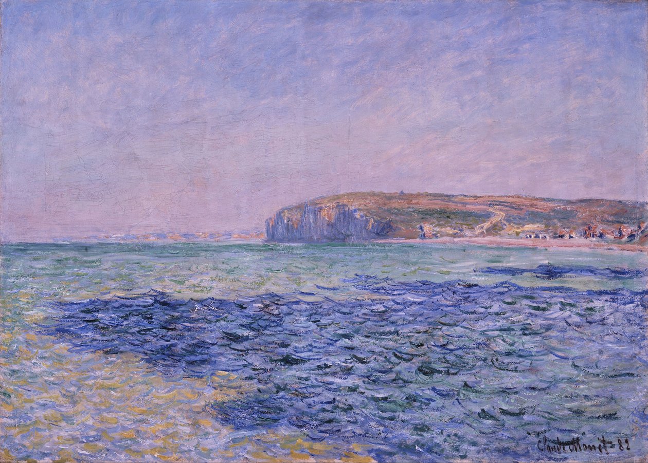 Skygger på havet. Klipperne ved Pourville af Claude Monet