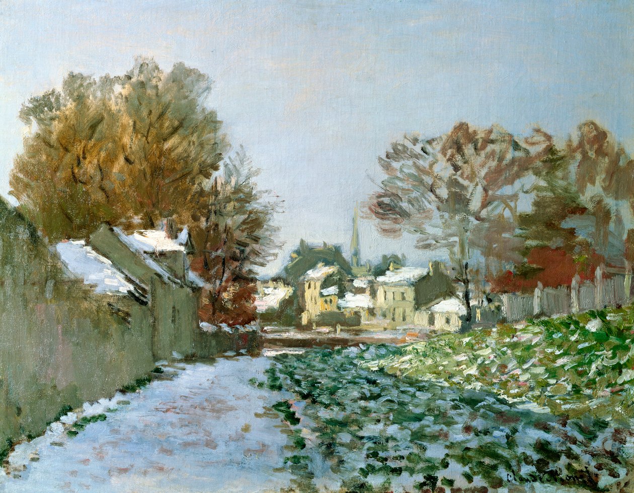 Sne ved Argenteuil, 1874 af Claude Monet
