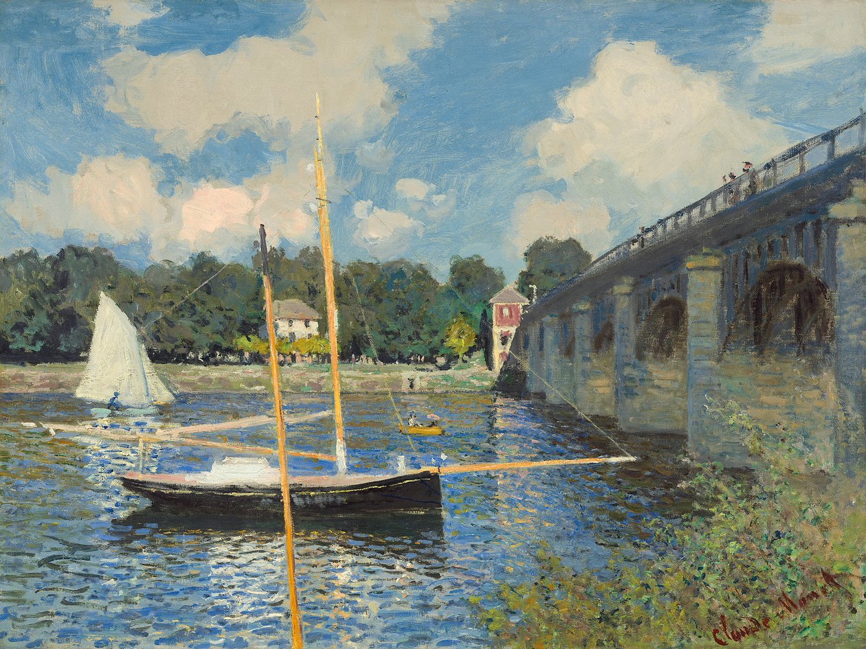 Broen ved Argenteuil, 1874 af Claude Monet