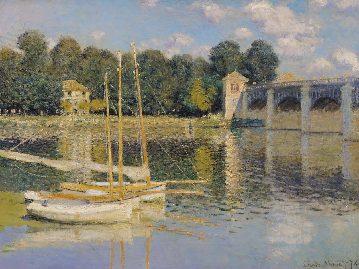 Broen ved Argenteuil, 1874 af Claude Monet