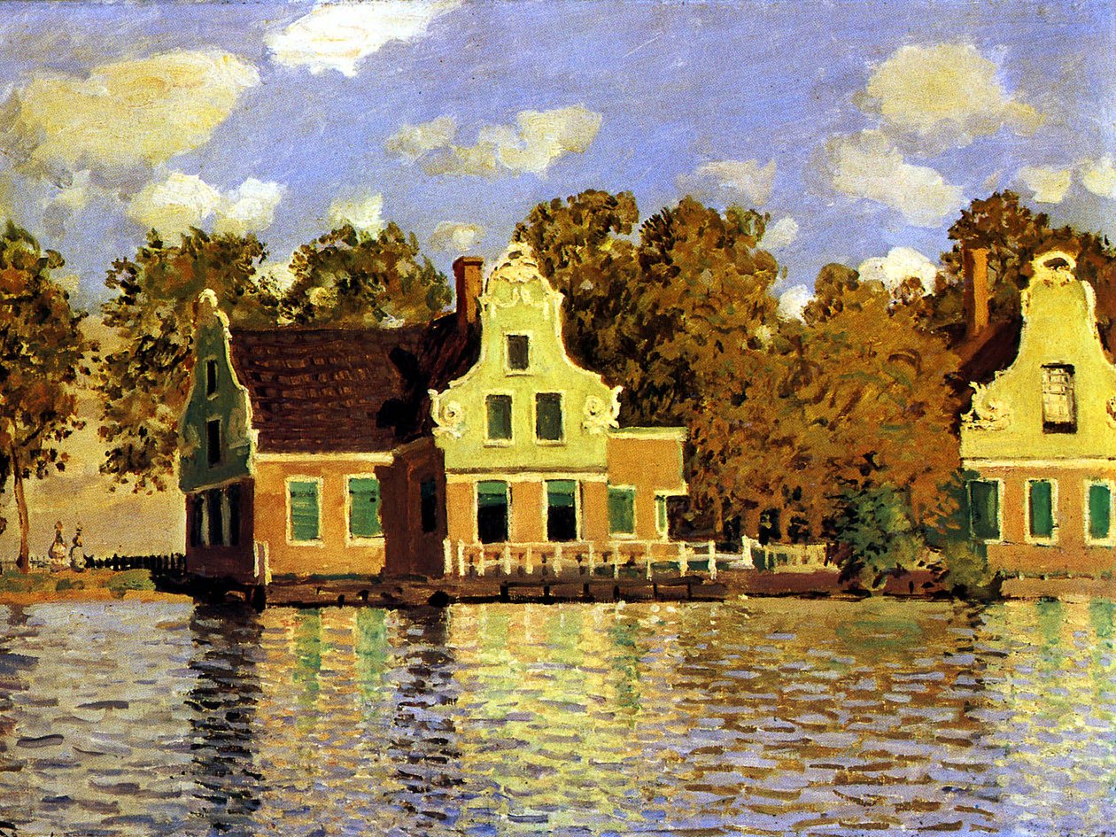 Huset ved floden Zaan i Zaandam af Claude Monet