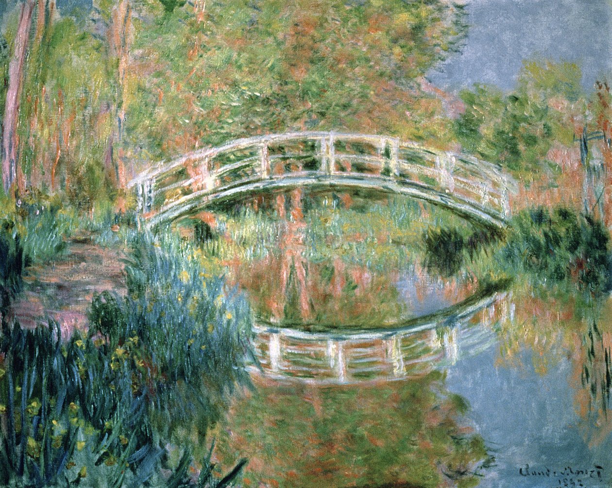Den japanske bro, Giverny, 1892 af Claude Monet