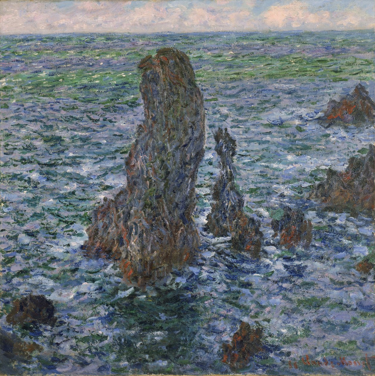 Port Coton "Pyramiderne" af Claude Monet