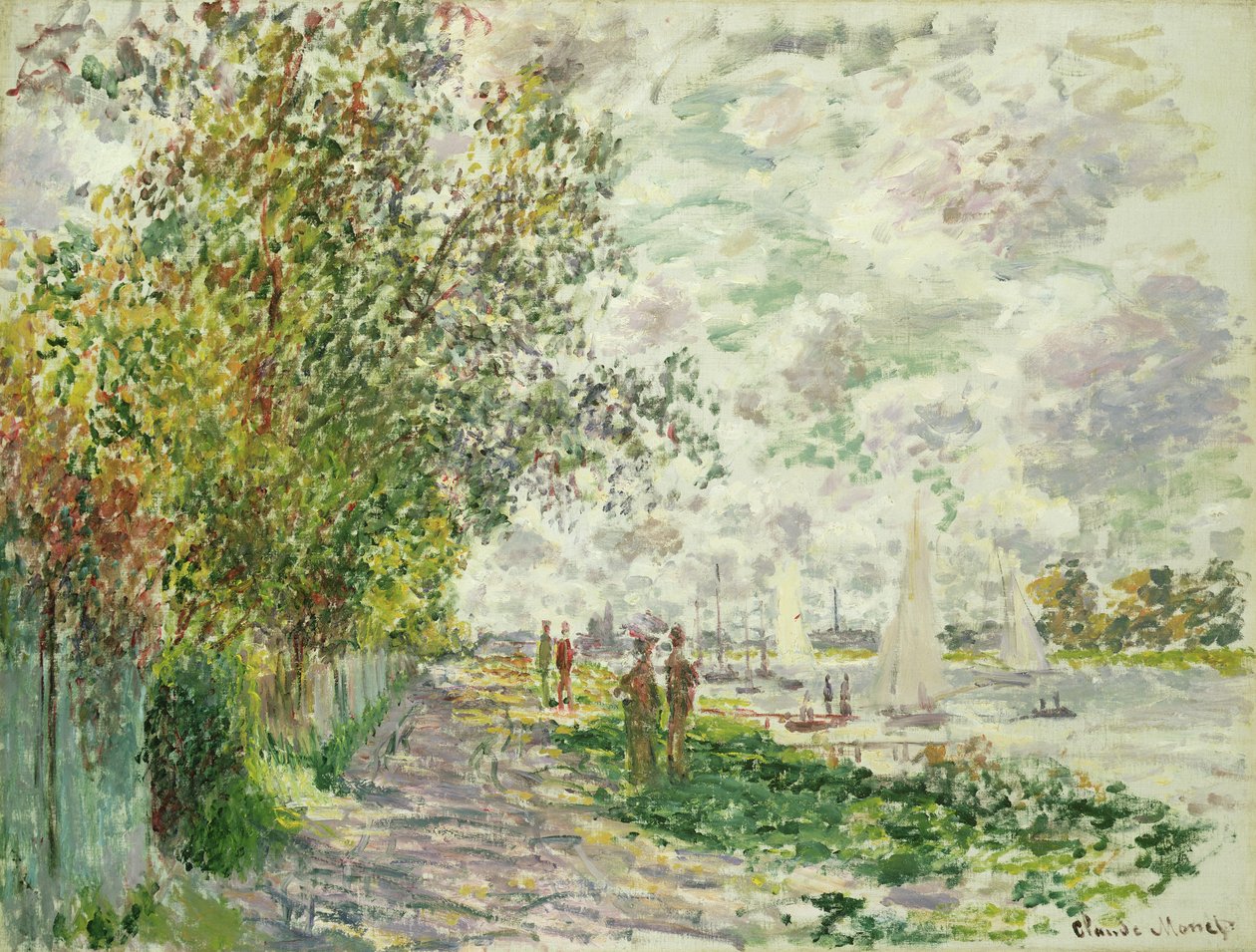 Flodbredden ved Gennevilliers, ca. 1875 af Claude Monet
