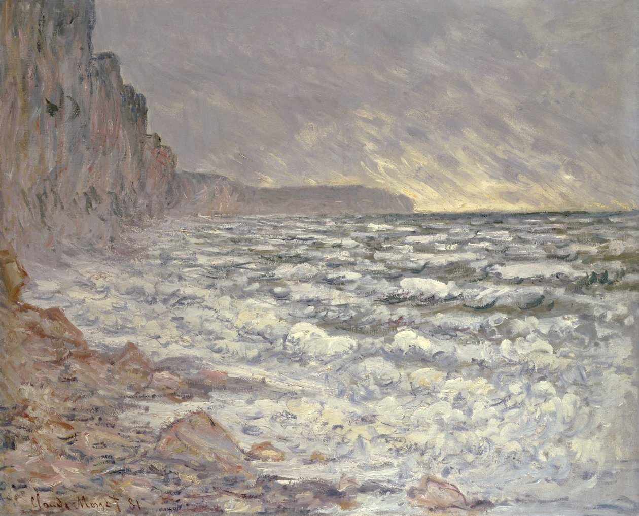 Havet ved Fecamp, 1881 af Claude Monet