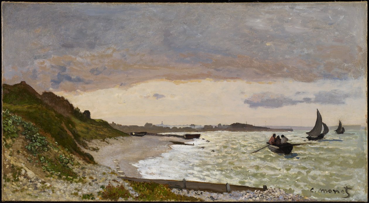 Stranden ved Sainte-Adresse, 1864 af Claude Monet