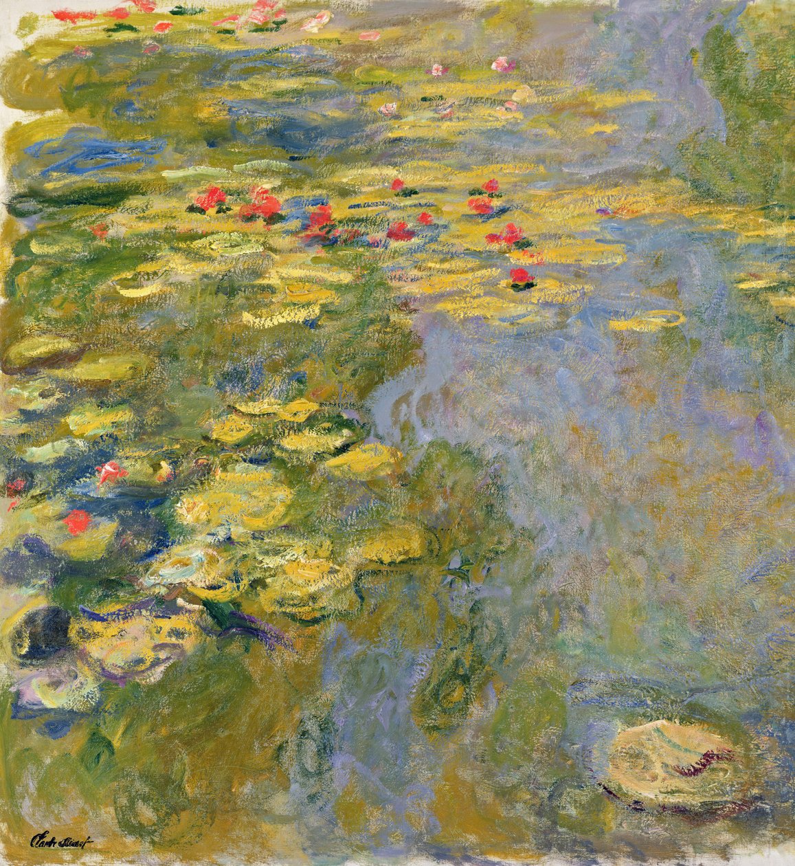 The Waterlily Pond, 1917-19 (se detaljer 382338) af Claude Monet