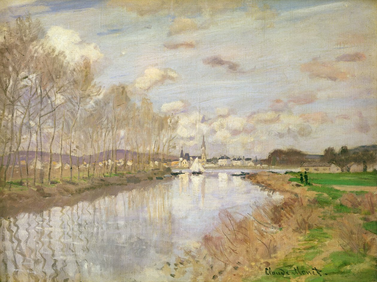 Yachten i Argenteuil, 1875 af Claude Monet