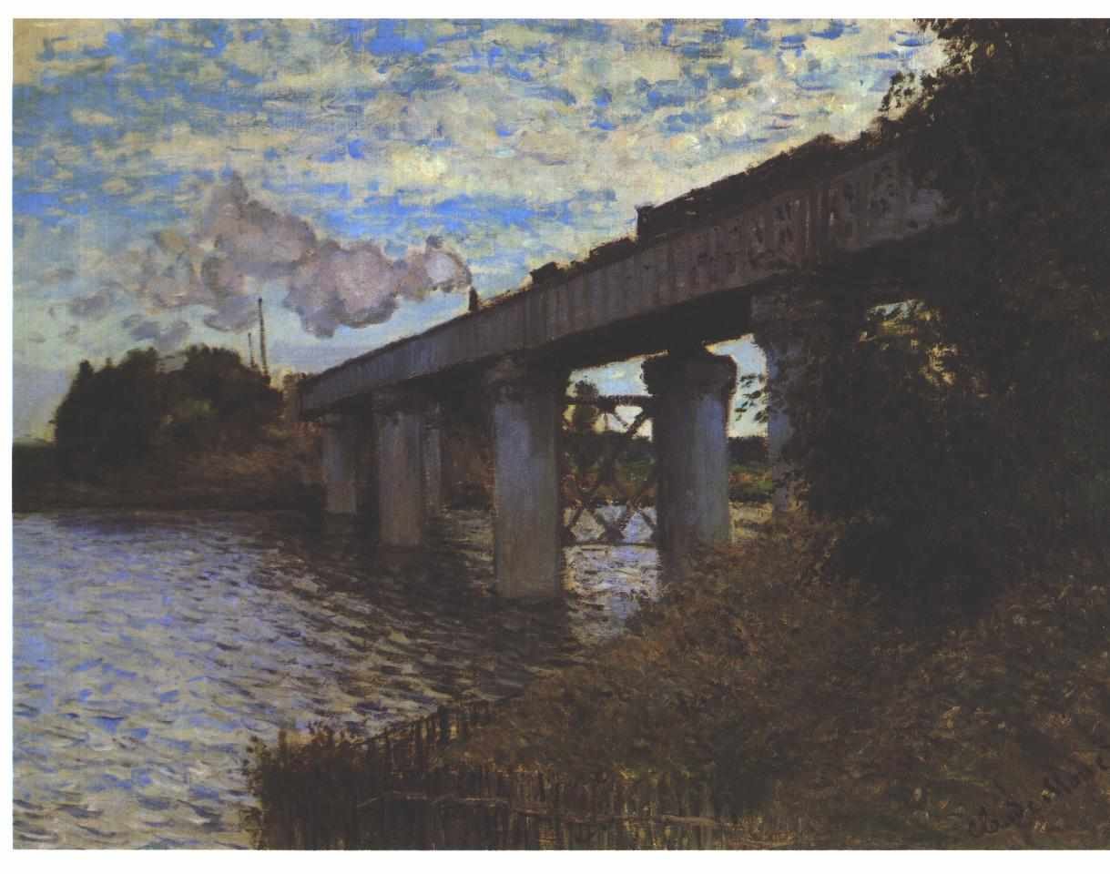 Togbroen i Argenteuil af Claude Monet