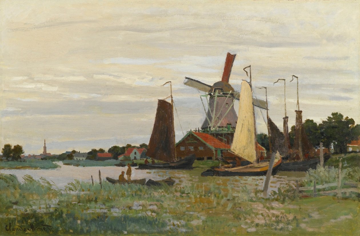 EN MØLLE I ZAANDAM af Claude Monet