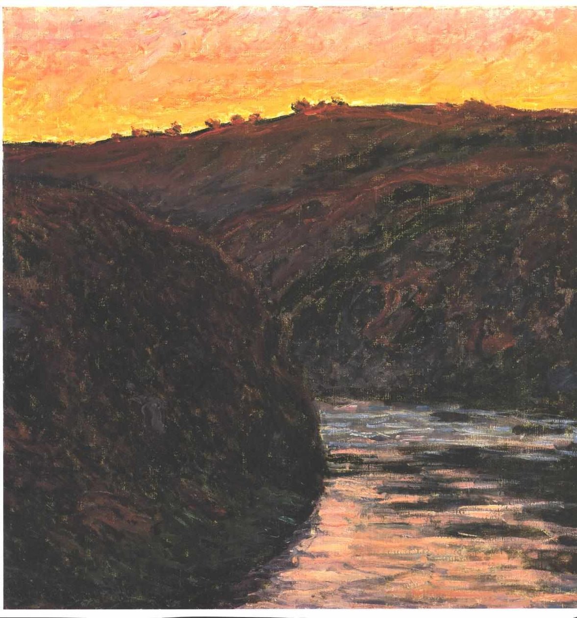 Creuse -dalen ved solnedgang af Claude Monet