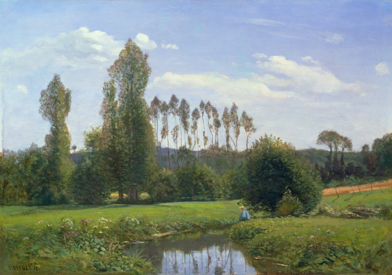 Udsigt i Rouelles, 1858 af Claude Monet