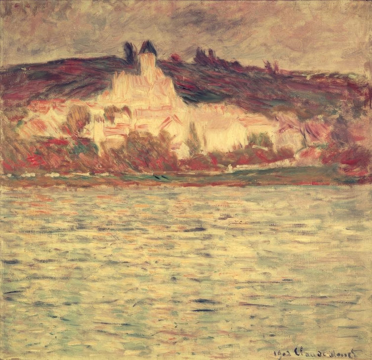Udsigt over Vétheuil af Claude Monet