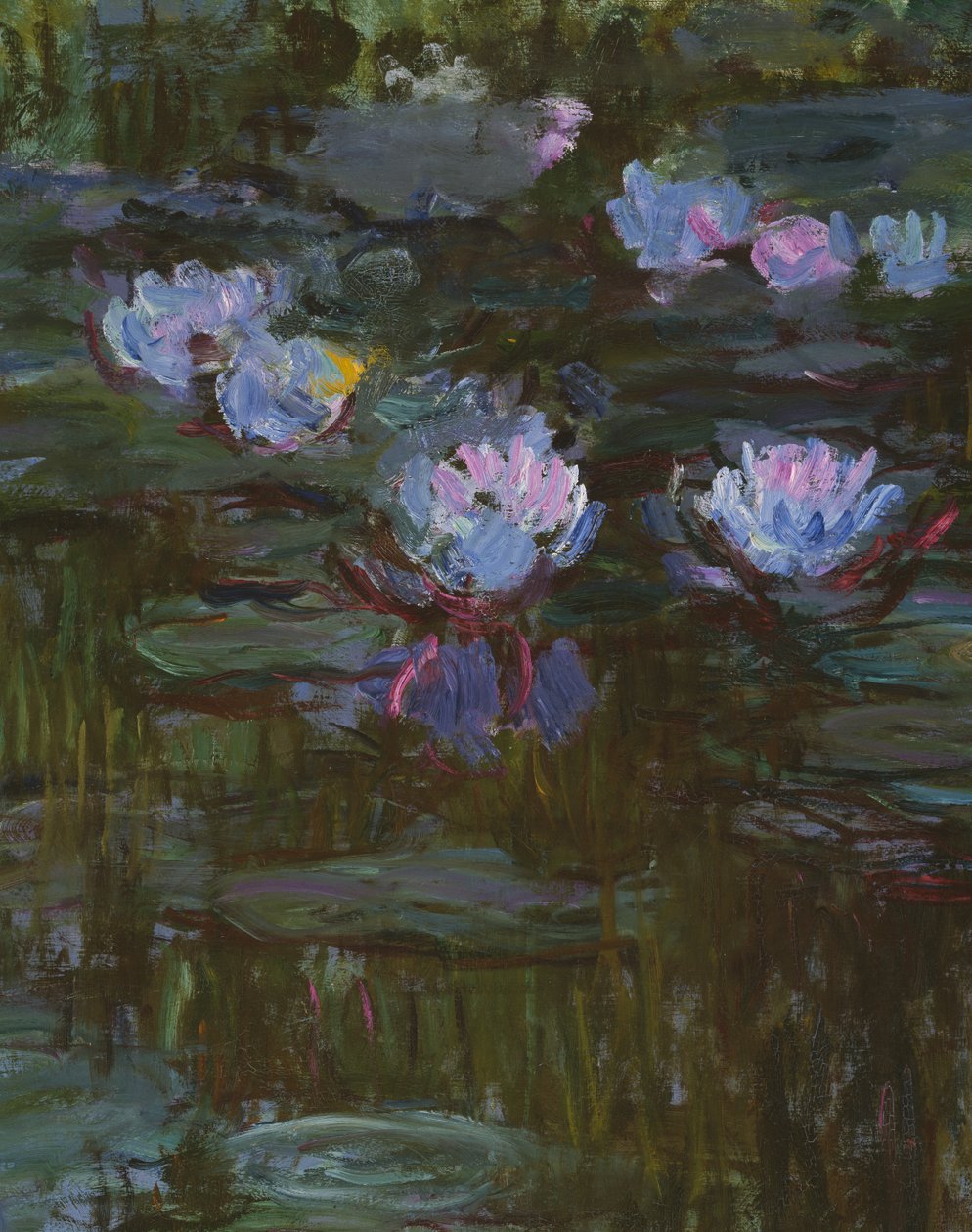 Vandliljer, 1914-17 detalje af 158601 olie på lærred af Claude Monet