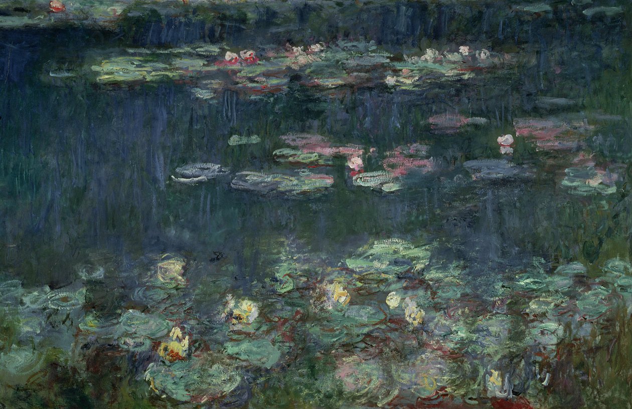 Waterlilies: Green Reflections, 1914-18 (højre afsnit) (se også 70302 og 56004) af Claude Monet