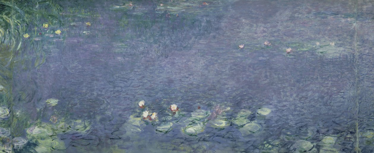Åkander: Morgen, 1914-18 (i midten venstre sektion) af Claude Monet