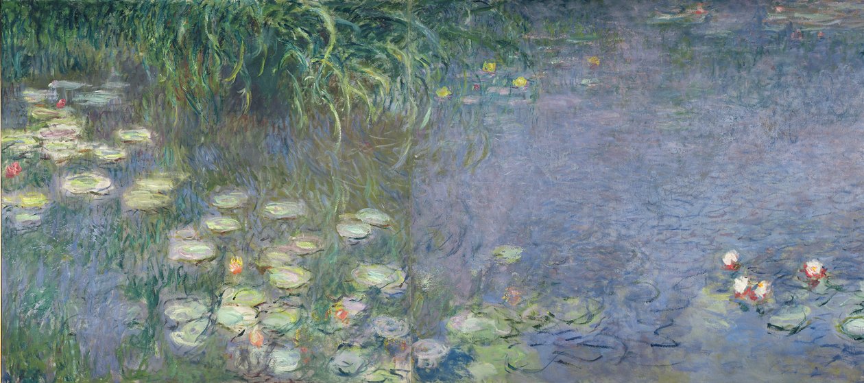 Åkander: Morgen, 1914-18 (venstre sektion) af Claude Monet