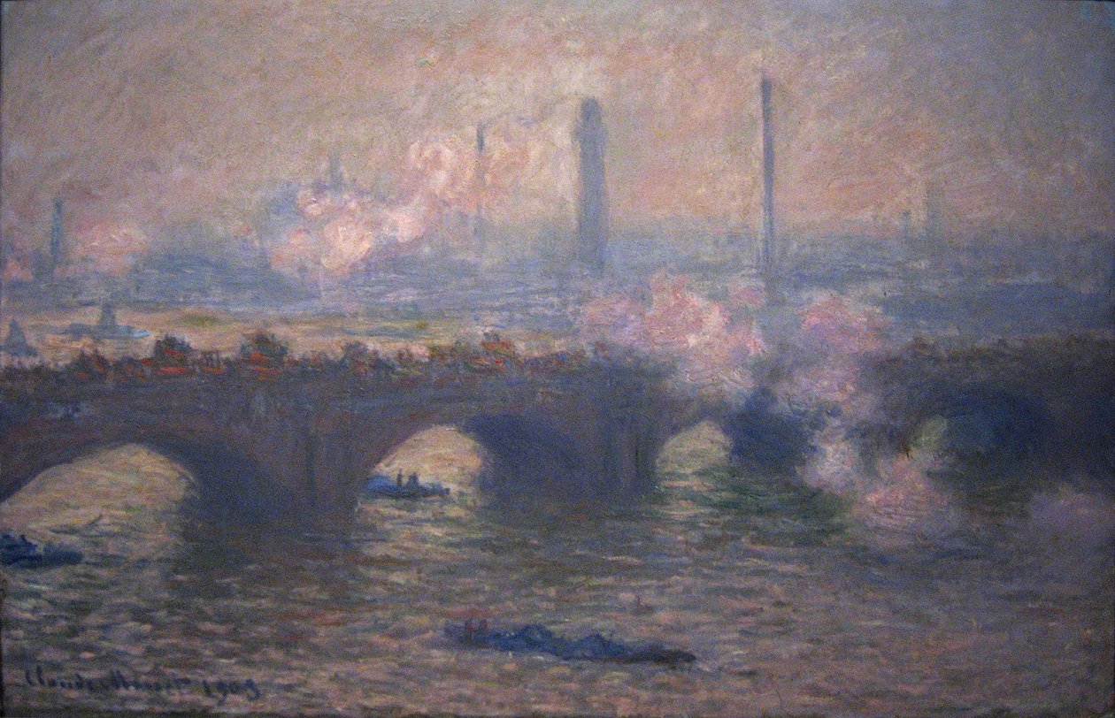 Waterloo Bridge, Gray Day af Claude Monet
