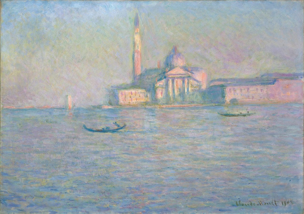 Kirken San Giorgio Maggiore, Venedig af Claude Monet
