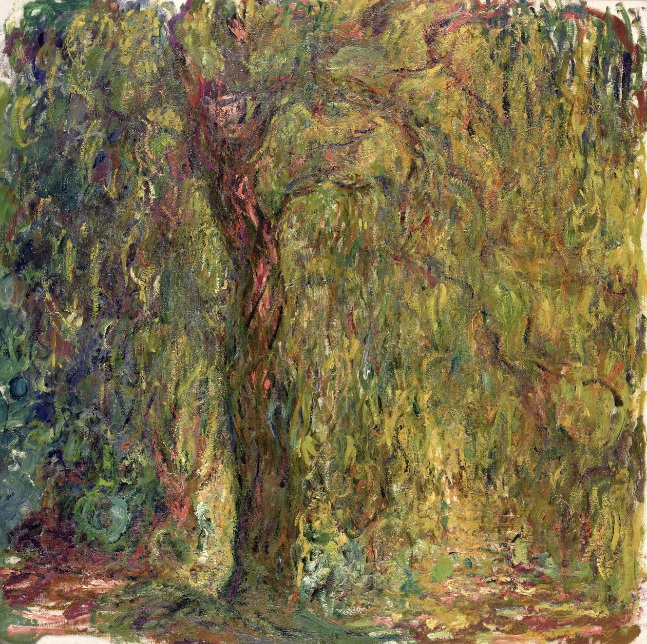 Grædende pil, 1918-19 af Claude Monet
