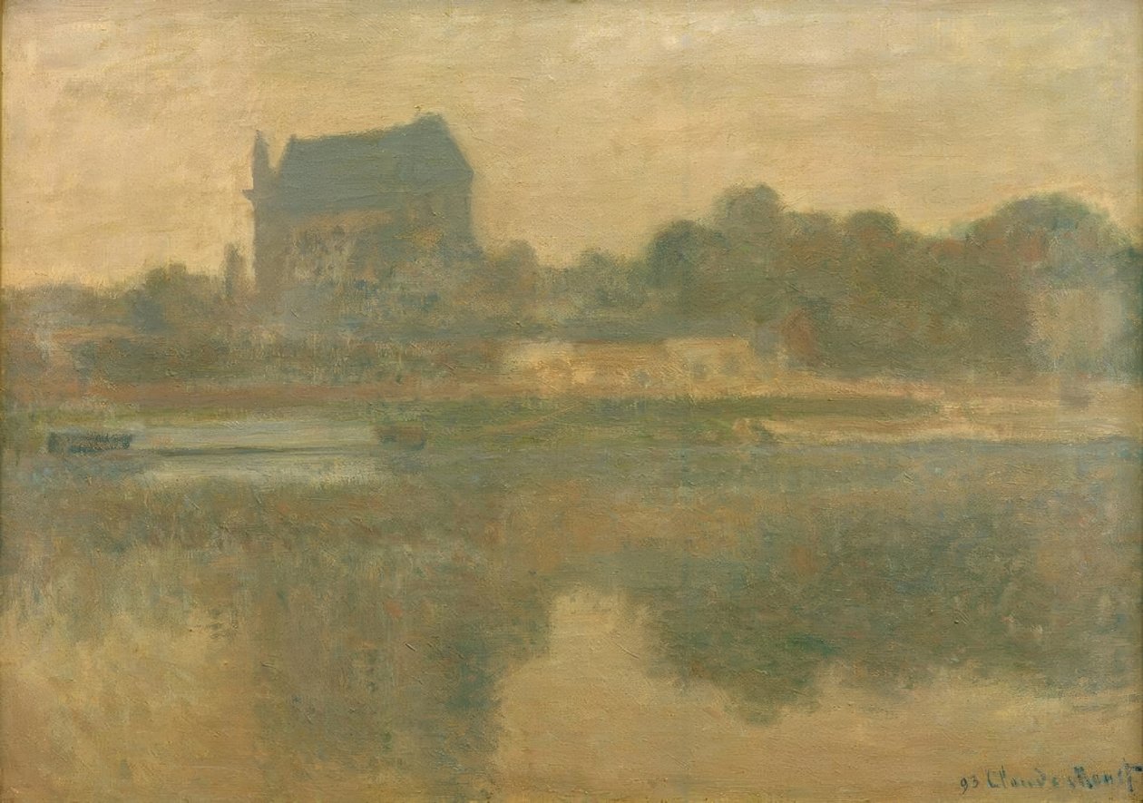 Vernon Church, tåge af Claude Monet