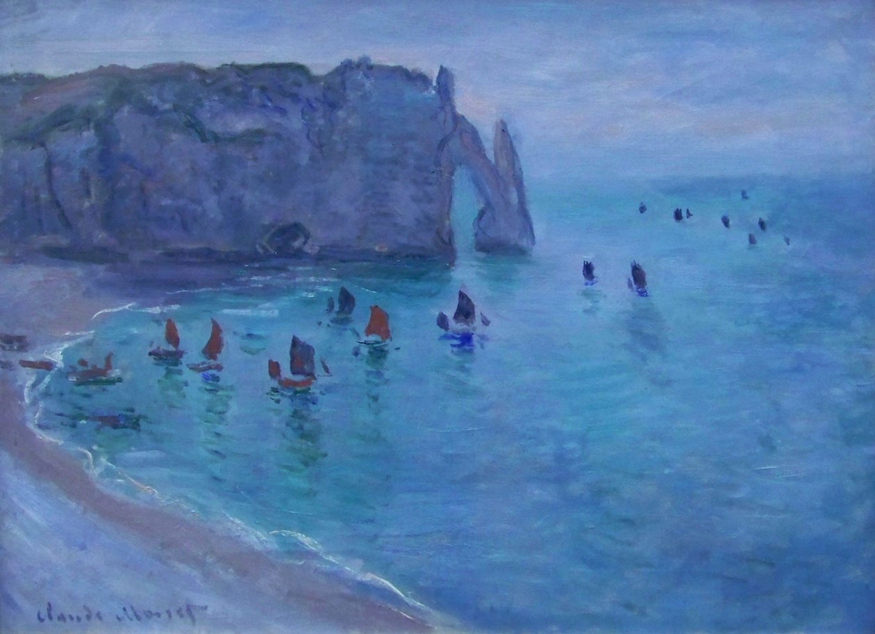 Étretat, Porte dAval af Claude Monet