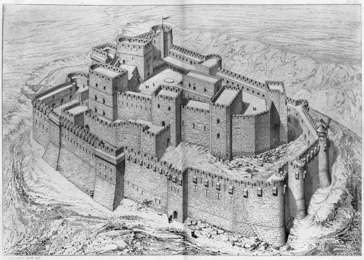 Krak des Chevaliers, genopbygning af Claude Sauvageot