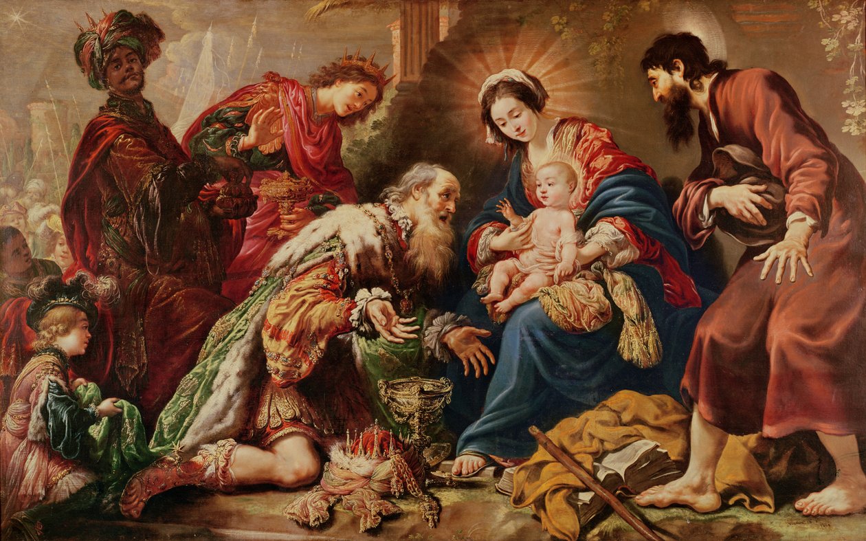 Tilbedelse af Magi, 1624 af Claude Vignon